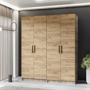 Obrazek Szafa X2 Gold 2d Dąb Sonoma/Dąb Craft Złoty