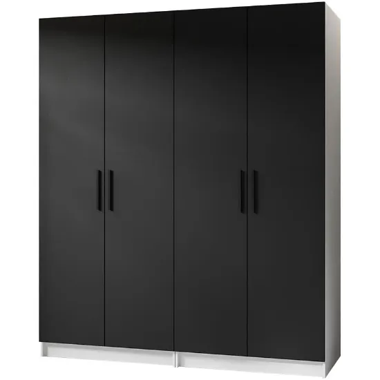 Obrazek Szafa X2 Gold 2d Biały/Czarny