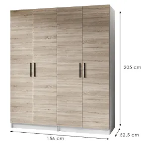 Obrazek Szafa X2 Gold 2d Biały/Dąb Sonoma