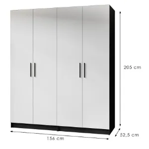 Obrazek Szafa X2 Gold 2d Czarny/Biały