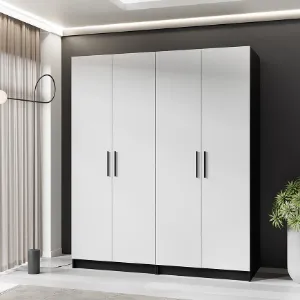 Obrazek Szafa X2 Gold 2d Czarny/Biały