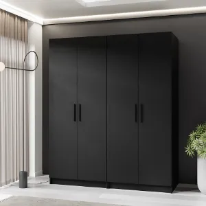 Obrazek Szafa X2 Gold 2d Czarny/Czarny