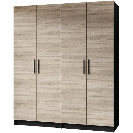 Obrazek Szafa X2 Gold 2d Czarny/Dąb Sonoma