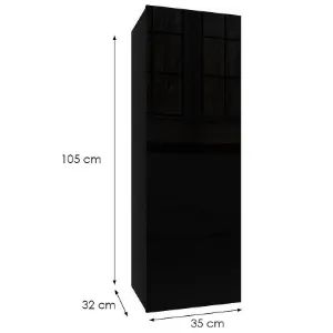 Obrazek Szafka wisząca Izumi-22-BL czarny mat/połysk