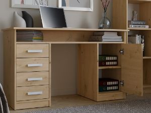 Obrazek Biurko Adela 125 cm 4S dąb artisan