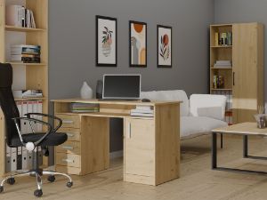 Obrazek Biurko Adela 125 cm 4S dąb artisan