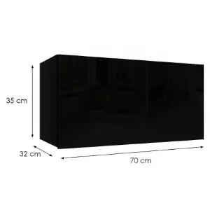 Obrazek Szafka wisząca Izumi-31-BL czarny mat/połysk