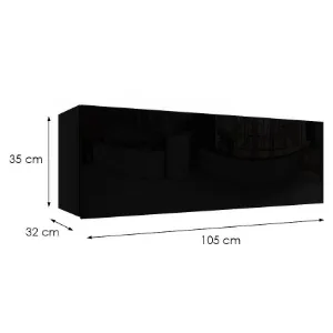 Obrazek Szafka wisząca Izumi-32-BL czarny mat/połysk