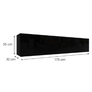 Obrazek Szafka wisząca Izumi-34-BL czarny mat/ połysk