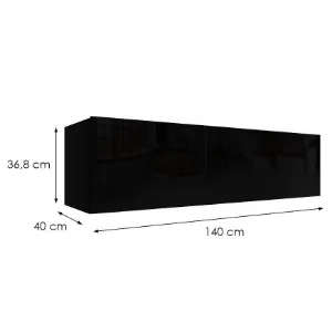 Obrazek Szafka wisząca Izumi-43-BL czarny mat/połysk