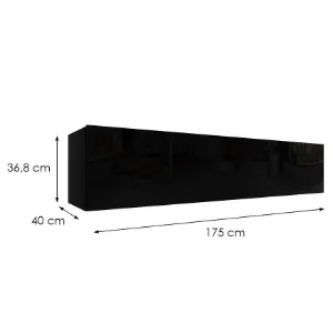 Obrazek Szafka wisząca Izumi-44-BL czarny mat/połysk