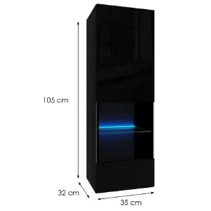 Obrazek Szafka wisząca Izumi 2 BL czarny mat/połysk