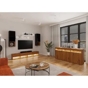 Obrazek Szafka wisząca Izumi 3 BL-DC czarny mat/połysk/artisan