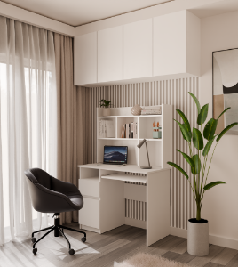 Obrazek Biurko z nadstawką Portos lewe biały