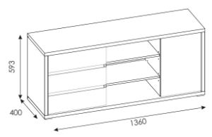 Obrazek Komoda RTV Shetland 1D-3S TYP 51
