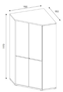 Obrazek Szafa narożna Shetland 2D TYP 21