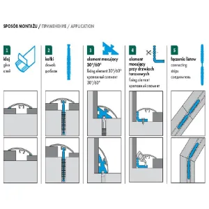 Obrazek Listwa progowa LW 40 5W1 PCV 0,93m buk