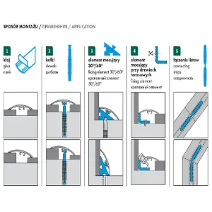 Obrazek Listwa progowa LW 40 5W1 PCV 0,93m dąb