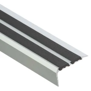 Obrazek Listwa schodowa z gumą LSS ZG 1,0m srebrna