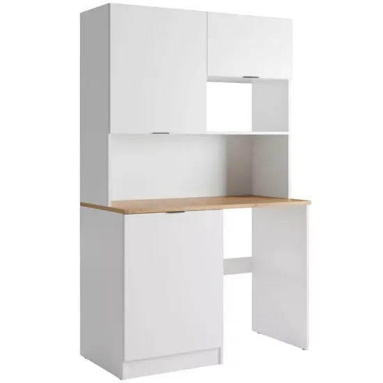 Obrazek Bufet Luna biały blat dąb artisan