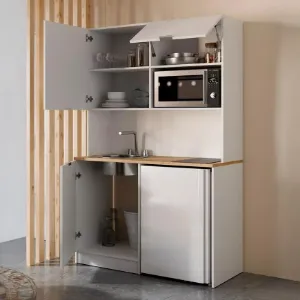 Obrazek Bufet Luna biały blat dąb artisan