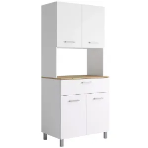 Obrazek Bufet Milano biały blat dąb artisan