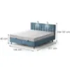 Obrazek Łóżko Muna z topperem 140x200 Aston 12
