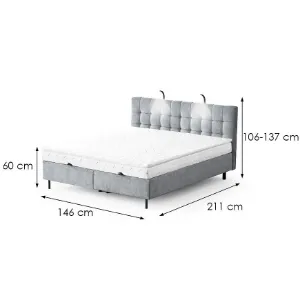 Obrazek Łóżko Muna z topperem 140x200 Aston 16