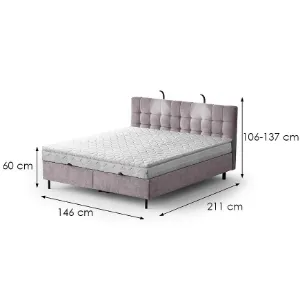 Obrazek Łóżko Muna z topperem 140x200 Aston 19