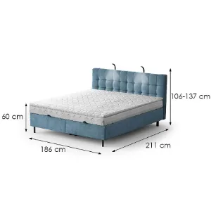 Obrazek Łóżko Muna z topperem 180x200 Aston 12