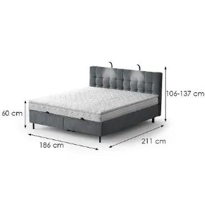 Obrazek Łóżko Muna z topperem 180x200 Aston 13