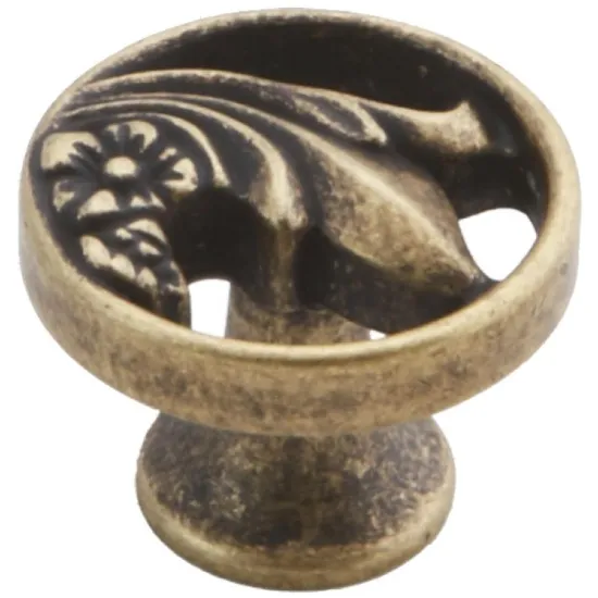 Obrazek Gałka meblowa Retro GR013 Patyna Mosiądz