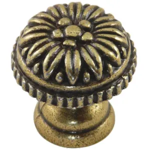 Obrazek Gałka meblowa Retro GR029 Patyna Mosiądz