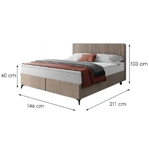 Obrazek Łóżko Wave z topperem 140x200 Manila 21/Tilia 17