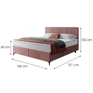 Obrazek Łóżko Wave z topperem 140x200 Manila 29/Tilia 62