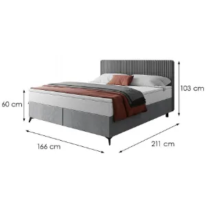 Obrazek Łóżko Wave z topperem 160x200 Manila 16/Tilia 90