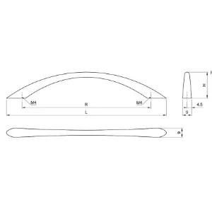 Obrazek Uchwyt meblowy A020-96-UP82 Chrom