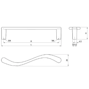 Obrazek Uchwyt meblowy A009-96 Satyna