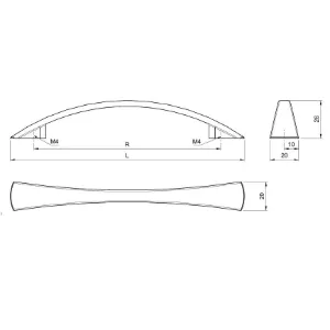 Obrazek Uchwyt meblowy A024-96 Chrom