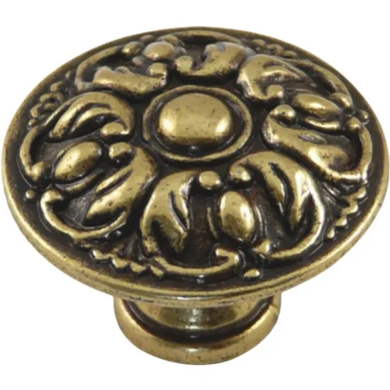 Obrazek Gałka meblowa Retro GR032 Patyna Mosiądz