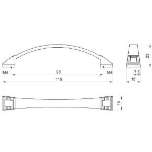 Obrazek Uchwyt meblowy Retro UR019-96 Patyna Mosiądz