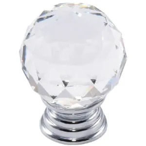 Obrazek Gałka meblowa GKS003 30mm Kryształ