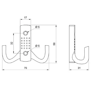 Obrazek Wieszak meblowy W002 Satyna