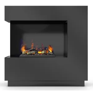 Obrazek Kominek elektryczny Zen Lewy 400/600 Black Glossy