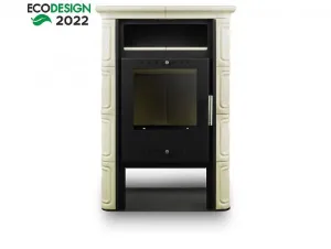 Obrazek Piec stalowo kaflowy VERA capuccino 6kW