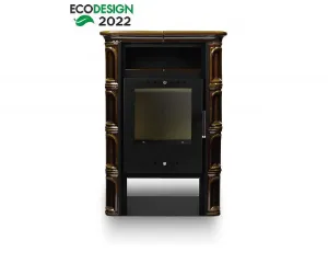 Obrazek Piec stalowo kaflowy VERA brąz 6kW