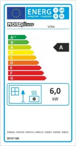 Obrazek Piec stalowo kaflowy VERA brąz 6kW