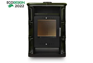 Obrazek Piec stalowo kaflowy Arta zielony 6kW