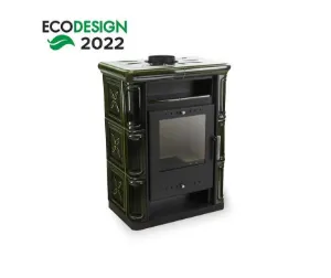 Obrazek Piec stalowo kaflowy Arta zielony 6kW