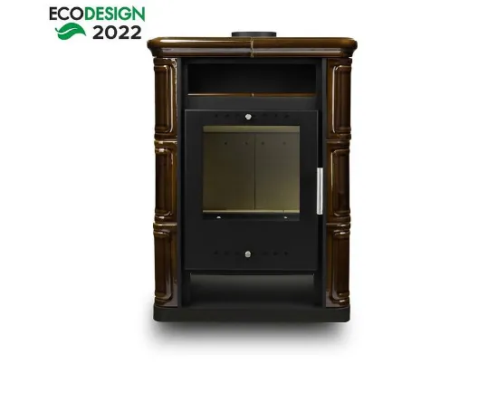 Obrazek Piec stalowo kaflowy Arta brąz 6kW